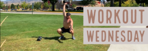 Workout Wednesday - Stretch Out & Jump website by Joe Bauer doing an overhead squat