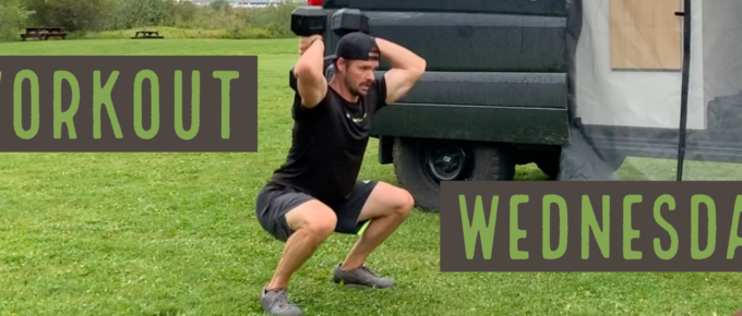 Workout Wednesday - Legs and Abs by Joe Bauer of the Get Better Project working out by the van