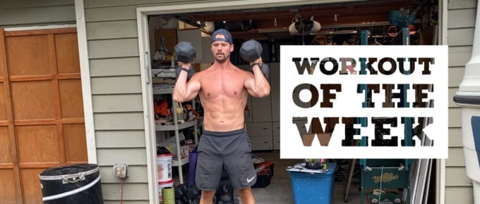 Workout of the Week - Linda’ish working out outside of the garage with Joe Bauer and shirt off
