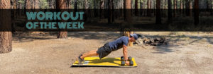 Workout of the Week - No time to whine website by Joe Bauer doing push-ups in camp