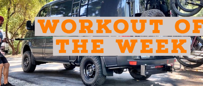 Workout of the Week - Top-heavy Runner by Joe Bauer working out outside of the sprinter van