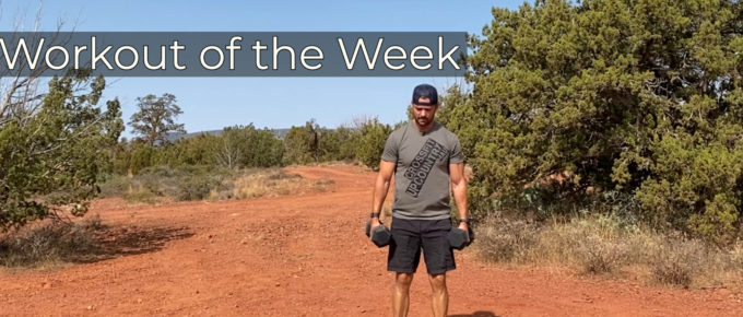 Workout of the Week - Throw it up (and down) by Joe Bauer working out in the desert with some dumbbells