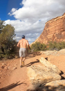Joe trail running in Colorado National Monument