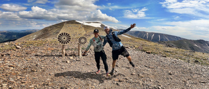 Emily and Joe at Mosquito Pass during Leadville Marathon