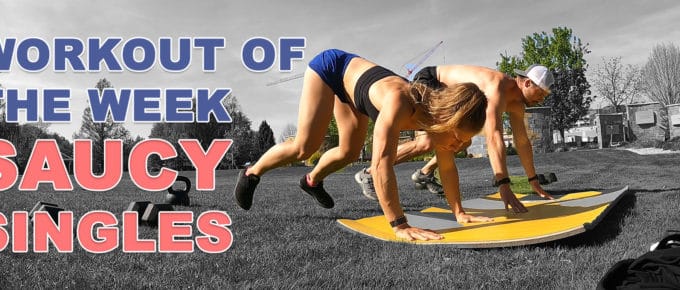 Workout of the Week - Saucy Singles with Joe Bauer and Emily Kramer doing burpees