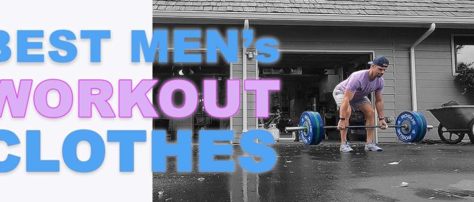 Best Men’s Workout Clothes with Joe deadlifting in the driveway