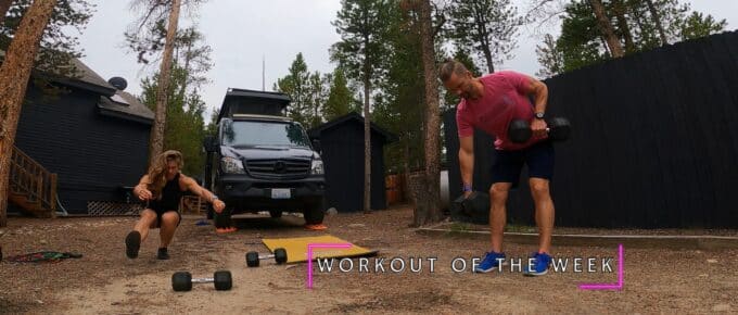 Workout of the week in the driveway near Leadville Colorado